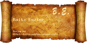 Baitz Eszter névjegykártya